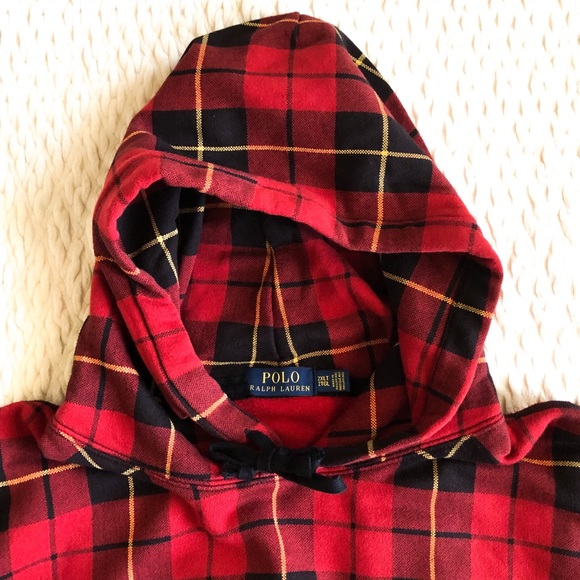 🔥 NWT Big & Tall Polo Ralph Lauren Flannel Hoodie - Picture 4 of 8